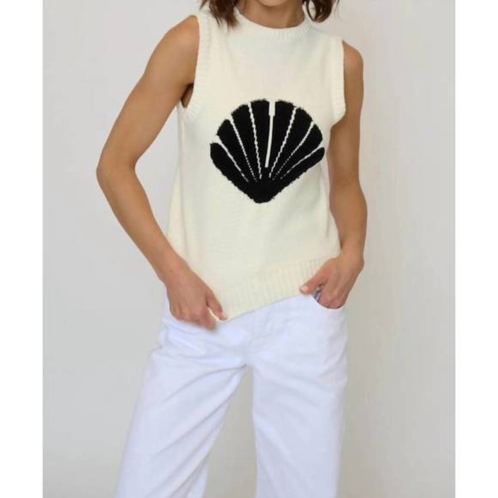 NWT -  CENTRAL PARK WEST Evie Shell Tank in Ivory, Size XS
